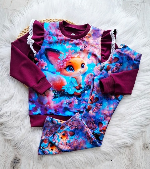 Bluza panel lisek z falbankami