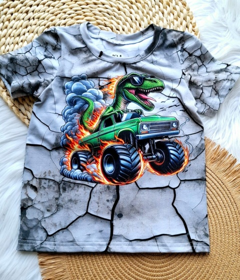 Bluzka panel dinozaur