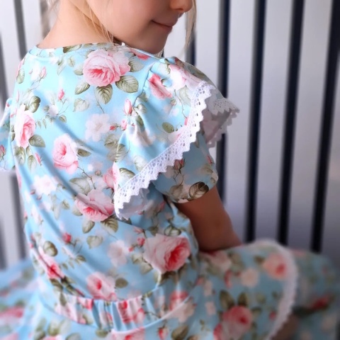 Bluzka Arta kwiaty z falbanami