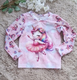 Bluzka panel jednorożec baletnica