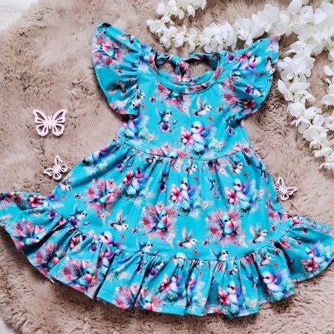 Sukienka Limona rękaw motylek