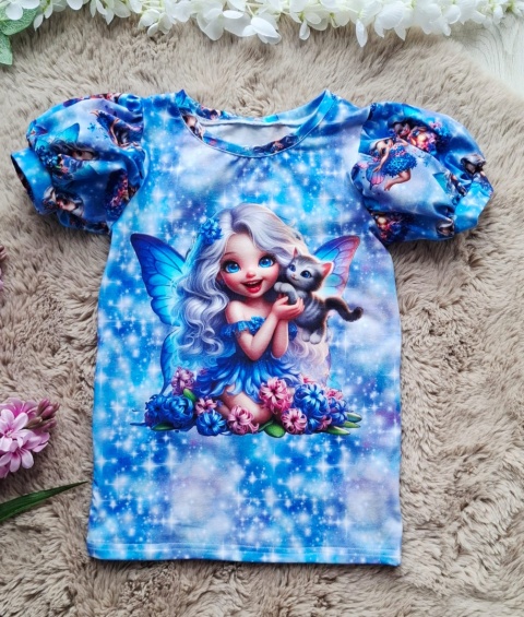 Bluzka panel wróżka rękaw mini bufka